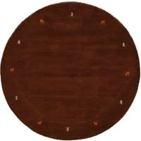 carpetfine Wollteppich Gabbeh Uni, rund, Höhe: 15 mm, reine Wolle handgewebt, Gabbeh Tiermotiv warmes Raumklima viele Größen