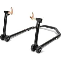 Clanmacy Motorrad-Hauptständer Motorradständer einstellbare Motorradwippe für Hinterrad, Vorderradklemme Motorrad Wippe Radwippe Motorradwippe