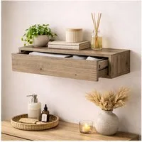 HTI-Living Wandregal mit Schublade 60 cm Artisaneiche, 1 Stück 1-tlg.