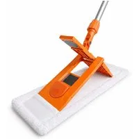 BAYLI Profi Wischmopp Bezug 40 cm Mikrofaser – 2 Stück Wischbezug für Klapph Moppaufsatz