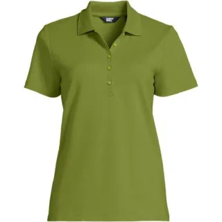Supima® Polo-Shirt in Petite-Größe für Damen, Damen, size: petite, Grün, Baumwolle, by Lands' End