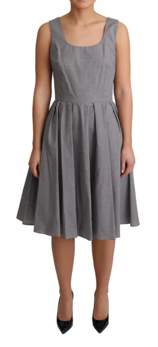 Dolce Gabbana Kleid Ärmellos A-Linie Geometrisch