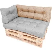 TexDeko Palettenkissen TexDeko Garden Rückenkissen (nur Rückenkissen) wasserabweisend, Premium-Qualität, gesteppt (120x40x20/10cm)