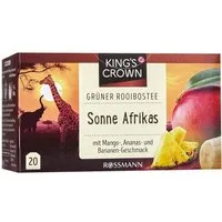KING'S CROWN Tee Sonne Afrikas, 20 Teebeutel, Grüner Rooibostee