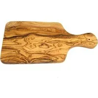 Olivenholz-erleben Frühstücksbrett mit Griff, aus echtem Olivenholz ca. 30 x 15 cm, Olivenholz, (1-St), Ein hochwertiger Alltagsbegleiter – praktisch, schön, immer ein Unikat