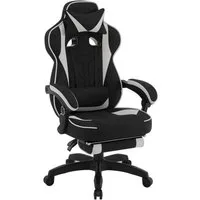 Woltu Gaming-Stuhl (1 St), Bürostuhl ergonomisch, Leathaire-Stoff
