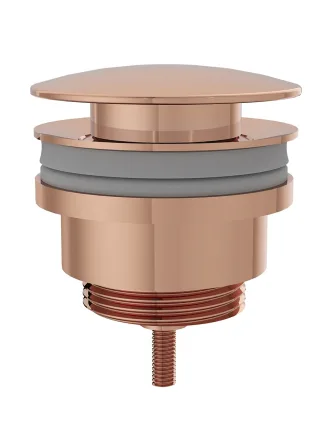 VitrA Zubehör Push-Open-Ventil Metall d: 62 mm runde Form G 1 1/4" Kupfer Soft,A4514929 A4514929