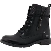 Mustang Shoes Elfi Winterstiefelette Winterstiefel mit Reißverschluss und markanter Schnürung