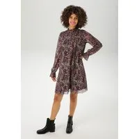 Aniston CASUAL Blusenkleid mit fantasievollem Leo- und Blumenmuster bedruckt