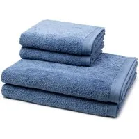 Möve Handtuch Set Superwuschel, Walkfrottee (Spar-Set, 4-St), 2 X Handtuch 2 X Duschtuch im Set - Baumwolle - Saugstark