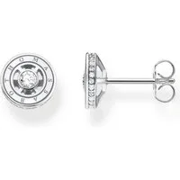 THOMAS SABO Paar Ohrstecker mit weißen Steinen silber, mit Zirkonia (synth)