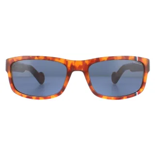 Moncler Rechteck Herren Havanna blau Sonnenbrille