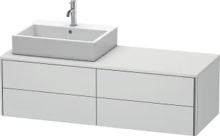 Duravit XSquare Konsolenwaschtischunterbau wandhängend Weiß Seidenmatt 1400x548x400 mm - XS4913L3636 XS4913L3636