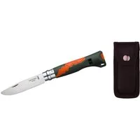 Opinel Taschenmesser No 07, Kindermesser OUTDOOR JUNIOR, orange+ Etui, (Mein erstes Schnitzmesser von Opinel“, Kinder-Schnitzmesser mit abgerundeter Klingenspitze), Opinel No 07, Kindermesser OUTDOOR JUNIOR, orange + Nylonetui