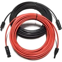 smartEC Solarkabel Verlängerungskabel 4 - 6mm² mit Stecker 2x 20m 4mm² Solarkabel, Außenduchmesser: 5,2mm (2000 cm), Kabeltyp H1Z272-K IP68 Verlängerungskabel 1-30 Meter