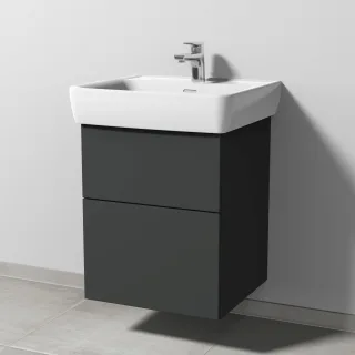 Sanipa 3way Waschtischunterbau zu Laufen Pro A Waschtisch mit 2 Auszügen, Graphit-Matt SP7551B