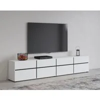 OTTO home Lowboard Cross,Breite 225 cm, moderne grifflose TV-Kommode, Breite 225 cm, TV-Schrank mit viel Stauraum, TV-Board