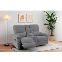 Home affaire 2-Sitzer ODILON, 2er-Kinosofa, TV-Sessel, Mulitmedia-Sofa, Struktur, USB A/C, Relaxfunktion manuell u. elektrisch, Getränkehalter, Staufach