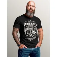 MoonWorks Print-Shirt Herren T-Shirt für das Oktoberfest - Lederhosen brauch ich ned, ich mit Print