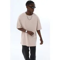 OSSY HOMER T-Shirt Basic Oversized T-Shirt mit Rundhals-Ausschnitt (1-tlg) aus Baumwolle, mit Rundhalsausschnitt