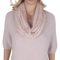 MIRROSI Loop Damen Schal Unifarbe HALBTRANSPARENT, Tolle Muster, Schlauchschal, (ca. 160x38cm, zweimal um den Hals wickelbar), sehr leicht und angenehm zu tragen