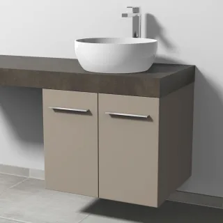 Sanipa Waschtischunterbau mit Türen 2morrow (G2361) 510x600x520 Sandgrau-Matt, G236167 G236167