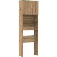 vidaXL Waschmaschinenumbauschrank Waschmaschinenschrank Artisan-Eiche 64x24x190 cm Holzwerkstoff (1-St)