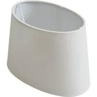 B&S Lampenschirm Lampenschirm oval Velvet weiss B:26x19/T:21x14,5/H:17cm, Jinming