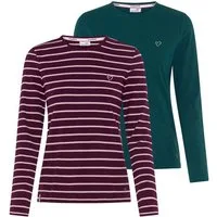 KangaROOS Langarmshirt (2er-Pack) mit Rundhals, figurbetonte Passform