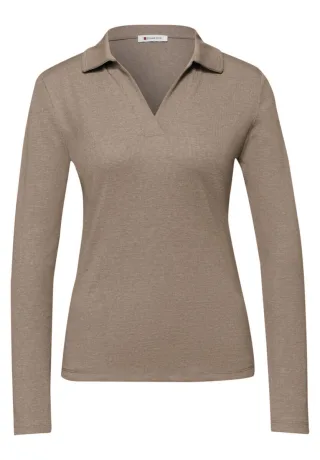 Street One - Poloshirt braun - Gr. - 44