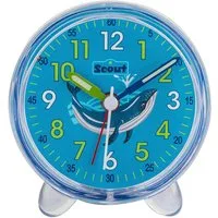 Scout Kinderwecker Favorit Quarzwecker, Geschenkidee, Kinderzimmer, Jungen, Schulanfang, Wal