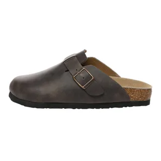 EVER AU Herren Hardhead Leder Komfort Clog Sandalen - Braunes geöltes Leder