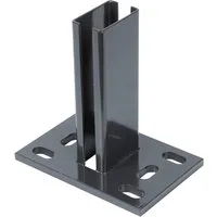 Alberts Pfostenträger, zum Aufschrauben, für Zaunpfosten 60x40 mm für Doppelstabmatten, Platte 150x100 mm