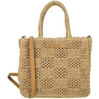 Enrico Benetti Strandtasche Badetasche klein Sommertasche Damen (mit Reißverschluss, leicht), Strohtasche, in schöner Bastoptik