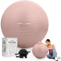 Body & Mind Gymnastikball Fitnessball Gymnastikball Yoga Pilates Ball Anti-Burst mit Pumpe