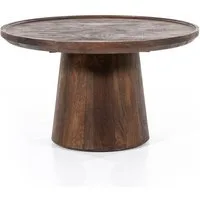 Maison ESTO Couchtisch MARON rund Ø 66 cm Mango Holz Wohnzimmertisch