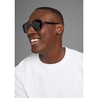 DELMAO Sonnenbrille im neuen Piloten-Look mit matt-grauem Rahmen für SIE UND IHN