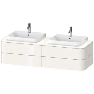 Duravit Happy D.2 Plus Konsolenwaschtischunterbau wandhängend Weiß Hochglanz 1600x550x408 mm - HP497 HP4974B2222