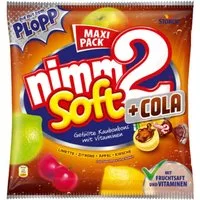 NIMM2 Süßigkeit, Storck Nimm2 Soft Cola fruchtige Kaubonbons mit Colafüllung345g