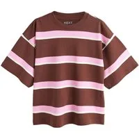 Next T-Shirt Kastiges Relaxed Fit Oversized-T-Shirt, Baumwolle (1-tlg)