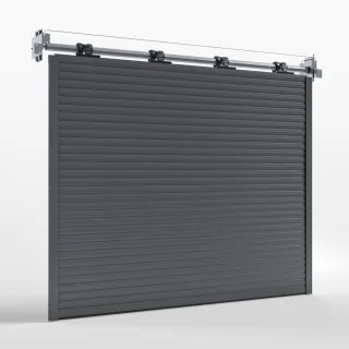 Elektrisches Rolltor Innen, Garagenrolltor Typ Basic, Anthrazit ähnlich RAL 7016, 1000 x 1500 mm, individuell konfigurieren