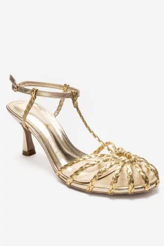 Gerald Geflochtener Riemen Stiletto Pumps