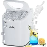 HOMELUX Eiswürfelmaschine 1,4 L Ice Maker, 9 Eiswürfel in 6 Minuten, Selbstreinigungsfunktion, 2 Eisgrößen, Tragbar