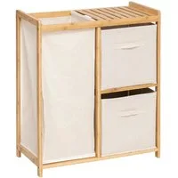5five Simply Smart Wäschekorb Bambusregal mit Wäschekorb TIDY BOX und Behältern, 66 x 33,3 x 78,5 cm
