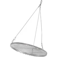 BBQ-Toro Grillrost Edelstahl Grillrost Rund Ø 50 cm, BBQ Grillgitter mit Seilaufhängung, Stabil