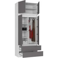 Raumhirsch Furniture Kleiderschrank Moderner Kleiderschrank – Eleganter Stauraum – Schlafzimmerschrank Robustes Möbelstück aus Spanplatte, Maße: 90 x 234 x 51 cm