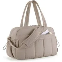 ibettertec Reisetasche Puffer Reisetasche, Sporttasche Damen 24L Weekender Wickeltasche (Wasserabweisend Travel Bag Handgepäck Gym Bag Kliniktasche Geburt Krankenhaustasche Mit PVC Nasse Tasche Für Fitness)