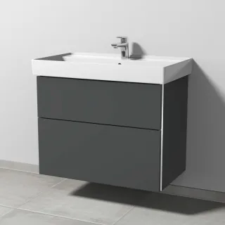 Sanipa 3way Waschtischunterbau zu Villeroy & Boch Collaro Waschtisch mit 2 Auszügen, Anthrazit-Matt BR83622