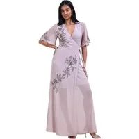 LIPSY Maxikleid Lipsy Maxikleid mit Verzierung und Seitenschlitz (1-tlg)