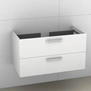 Artiqua 415 Waschtischunterschrank für Living 814436 Weiß Glanz, 415-WU2L-L17-7050-68 415-WU2L-L17-7050-68